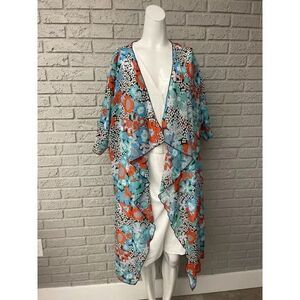 LuLaRoe Multicolored Sheer Duster Size M